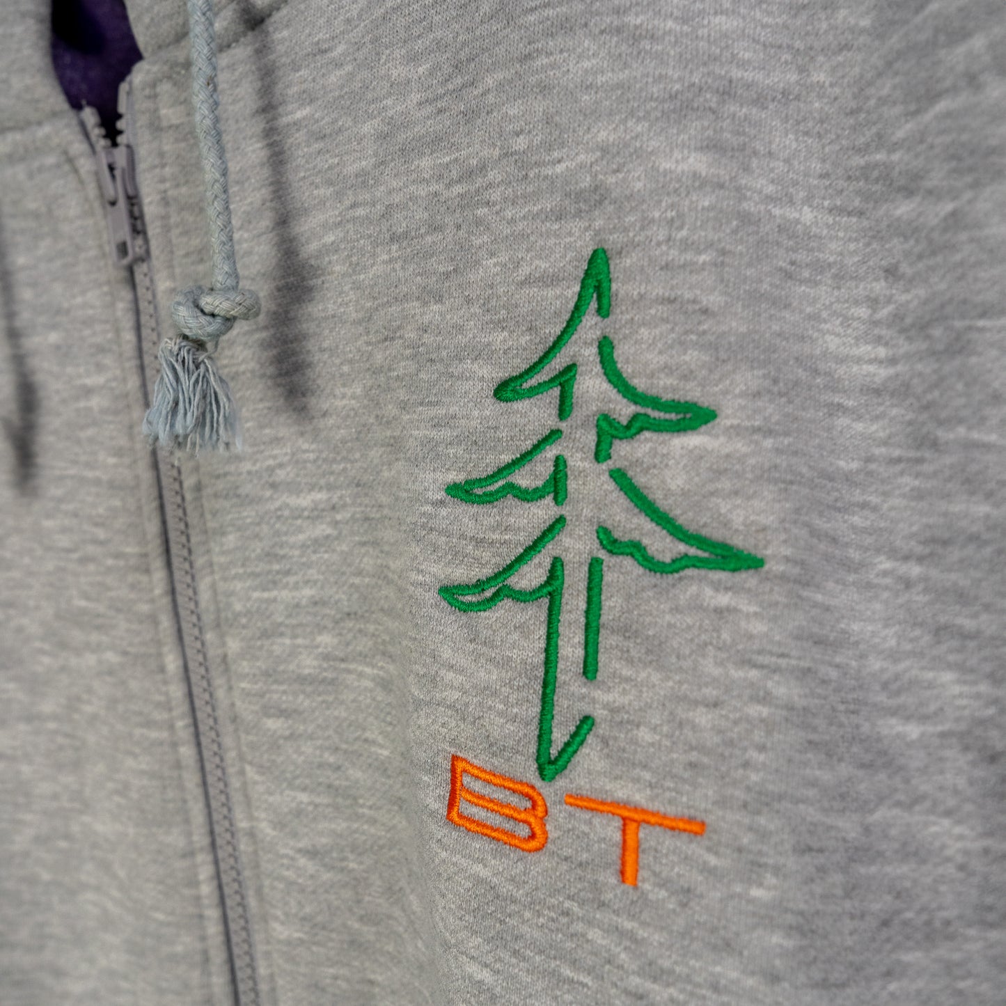 Boreal Timber Zip Up Hoodie - Sport Grey